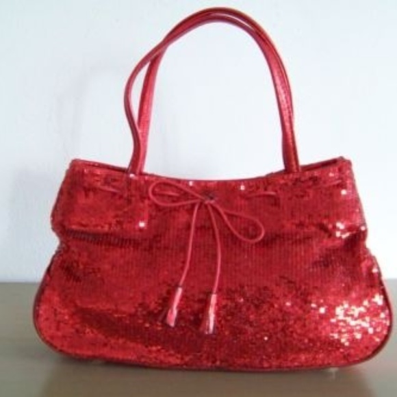 ANYA HINDMARCH RED MINI-SEQUIN SMALL/EVENING BAG - Picture 1 of 8